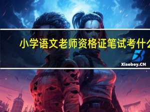 小学语文老师资格证笔试考什么