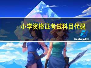 小学资格证考试科目代码（小学资格证考试科目）