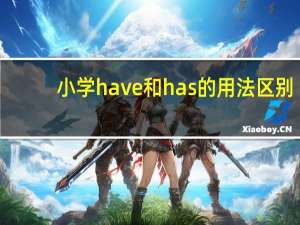 小学have和has的用法区别