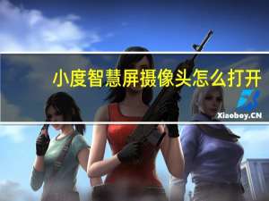 小度智慧屏摄像头怎么打开
