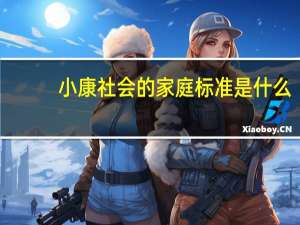 小康社会的家庭标准是什么