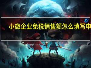 小微企业免税销售额怎么填写申报