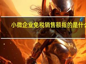 小微企业免税销售额指的是什么
