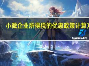 小微企业所得税的优惠政策计算方法