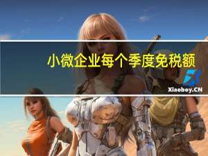 小微企业每个季度免税额