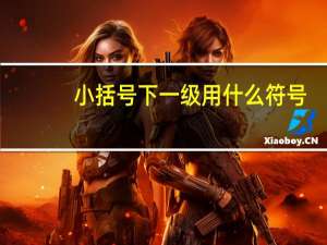 小括号下一级用什么符号（小括号）