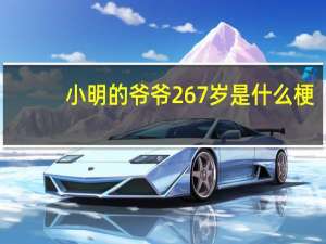 小明的爷爷267岁是什么梗