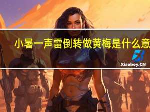 小暑一声雷倒转做黄梅是什么意思