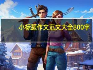 小标题作文范文大全800字（小标题作文范文）