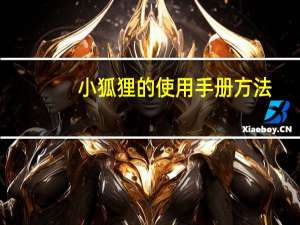 小狐狸的使用手册方法（小狐狸的使用手册）