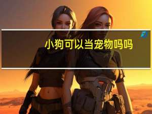 小狗可以当宠物吗吗