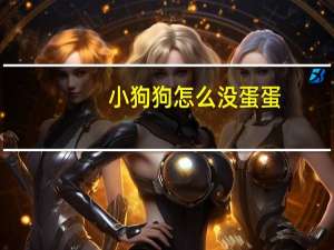 小狗狗怎么没蛋蛋