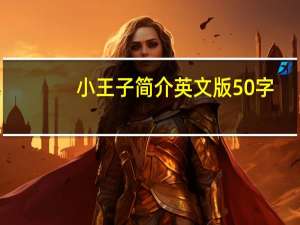 小王子简介英文版50字（小王子简介）