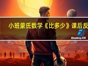 小班蒙氏数学《比多少》课后反思