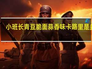 小班长青豆脆面蒜香味卡路里是多少