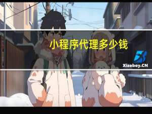 小程序代理多少钱