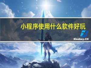 小程序使用什么软件好玩