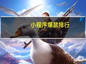 小程序爆款排行