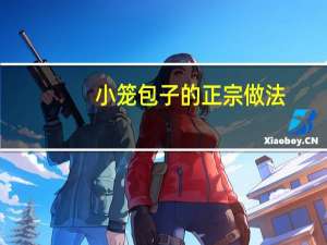 小笼包子的正宗做法
