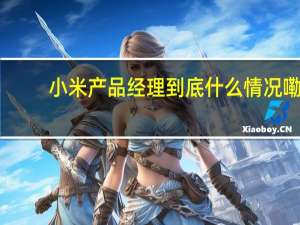 小米产品经理 到底什么情况嘞