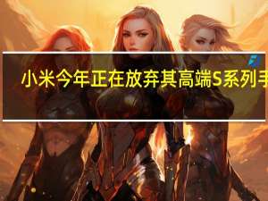 小米今年正在放弃其高端S系列手机