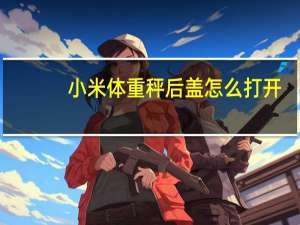 小米体重秤后盖怎么打开（小米2后盖怎么打开）