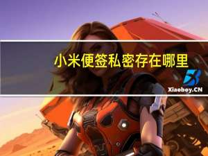 小米便签私密存在哪里