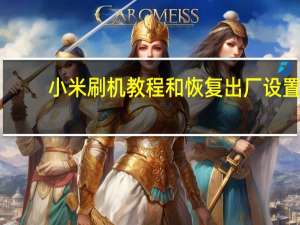 小米刷机教程和恢复出厂设置（小米刷机教程）