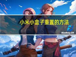 小米小盒子重置的方法（小米小盒子）