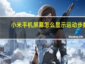 小米手机屏幕怎么显示运动步数（小米手机屏幕怎么样）