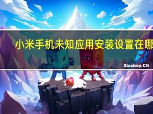 小米手机未知应用安装设置在哪里