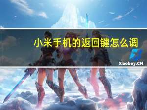 小米手机的返回键怎么调（小米手机返回键怎么调出来）