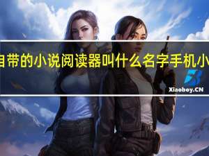 小米手机自带的小说阅读器叫什么名字 手机小说阅读器哪个好