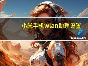 小米手机wlan助理设置（小米手机wlan助理怎么关闭）
