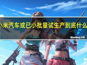 小米汽车或已小批量试生产 到底什么情况嘞