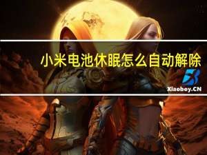 小米电池休眠怎么自动解除