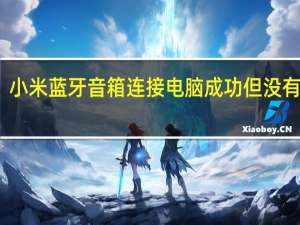 小米蓝牙音箱连接电脑成功但没有声音（小米蓝牙音箱怎么连接电脑）