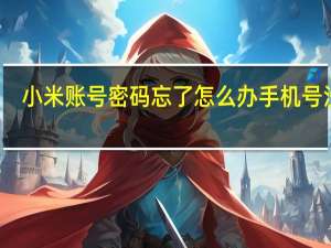 小米账号密码忘了怎么办手机号没了（小米账号密码忘了怎么办）