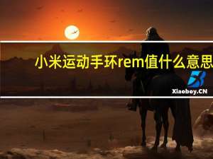 小米运动手环rem值什么意思