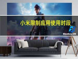 小米限制应用使用时段（小米限制应用使用时间）