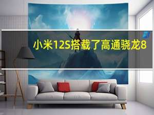 小米12S搭载了高通骁龙8+旗舰处理器