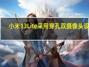 小米13 Lite采用穿孔双摄像头设计