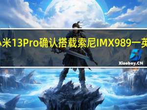 小米13Pro确认搭载索尼IMX989一英寸主摄