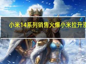 小米14系列销售火爆小米拉升涨4.5股价创去年3月底以来新高