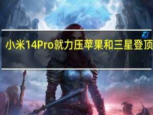 小米14Pro就力压苹果和三星登顶第一