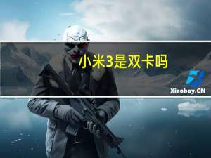 小米3是双卡吗（小米3是双卡双待吗）