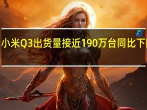 小米Q3出货量接近190万台同比下降约6%