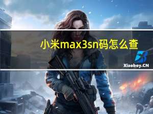 小米max3sn码怎么查（小米3f码）