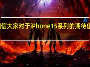 小编相信大家对于iPhone15系列的期待值已经拉满了