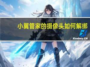 小翼管家的摄像头如何解绑